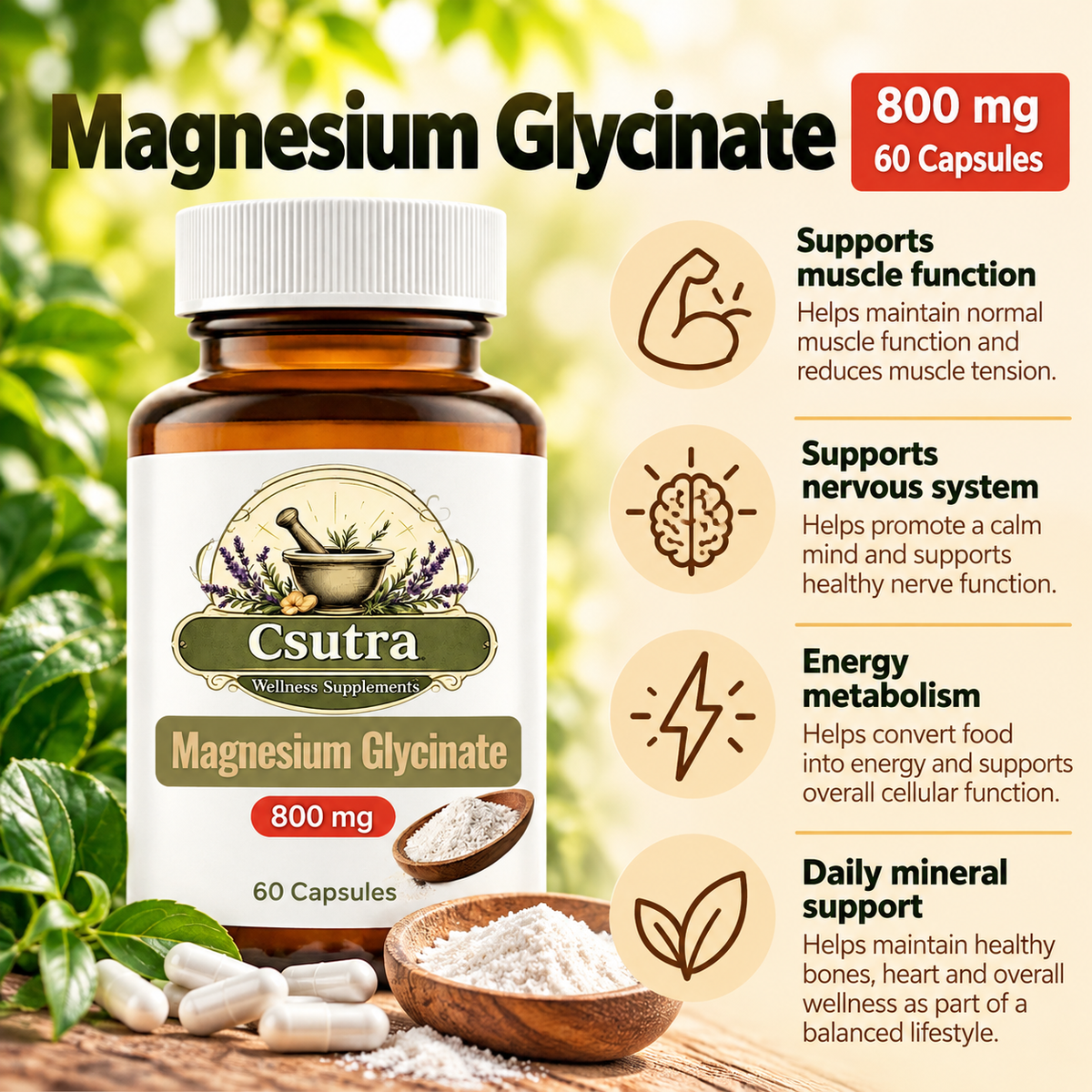 Magnesium Glycinate (800mg)
