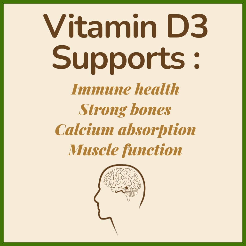 Vitamin D3 (5000iu) 60 Capsules (2 month’s supply)