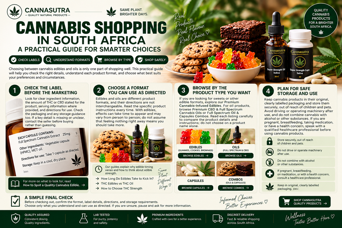 Cannabis Shopping in South Africa: A Practical Checklist for Edibles and Oils